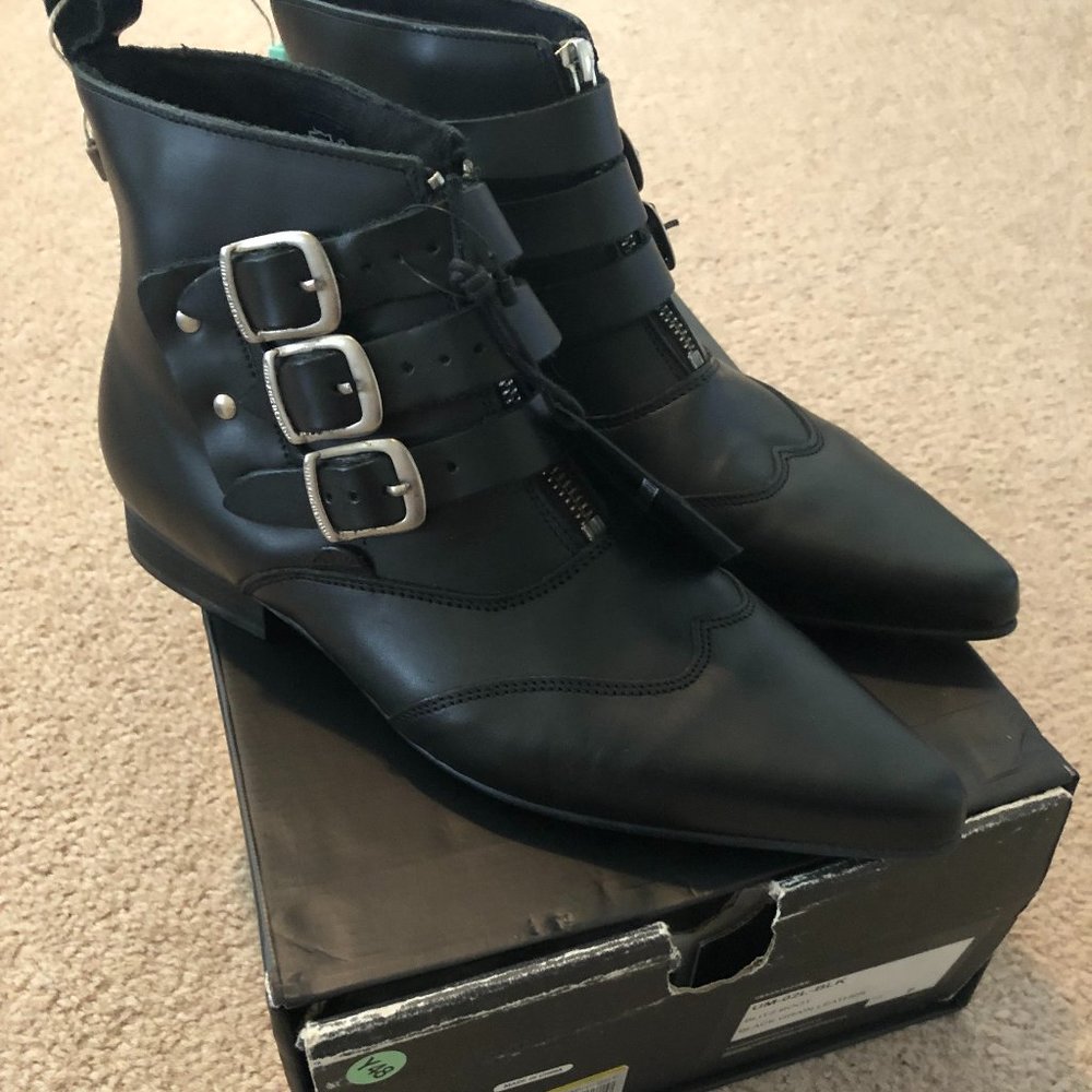Underground England Blitz Boot Black Grain Leather